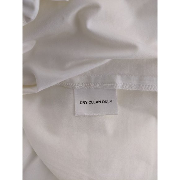 Meredith Women's Top Size 10 Ivory Long Sleeve Button Front Blouse Ruffle NEW - Picture 13 of 13